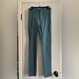 YMI Teal Skinny High Rise Jeans